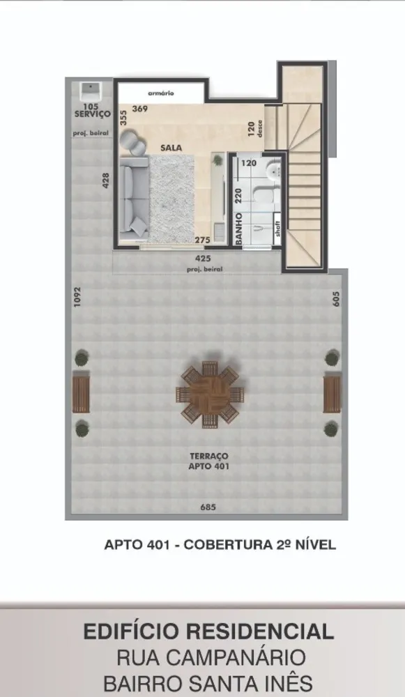 Cobertura, 3 quartos, 66 m² - Foto 4