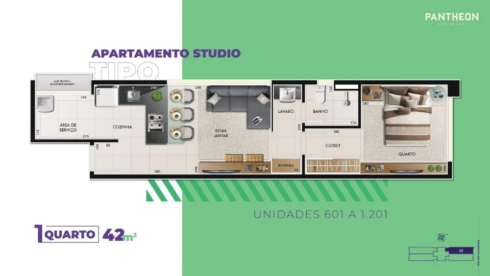 Apartamento, 1 quarto, 42 m² - Foto 15