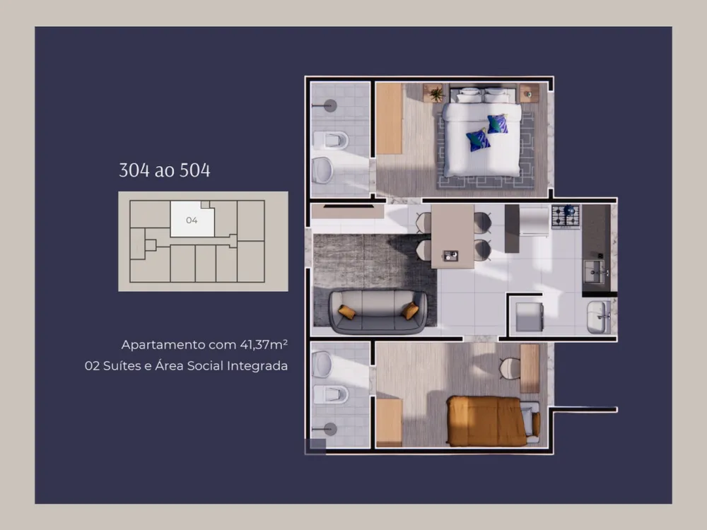 Apartamento, 2 quartos, 35 m² - Foto 4