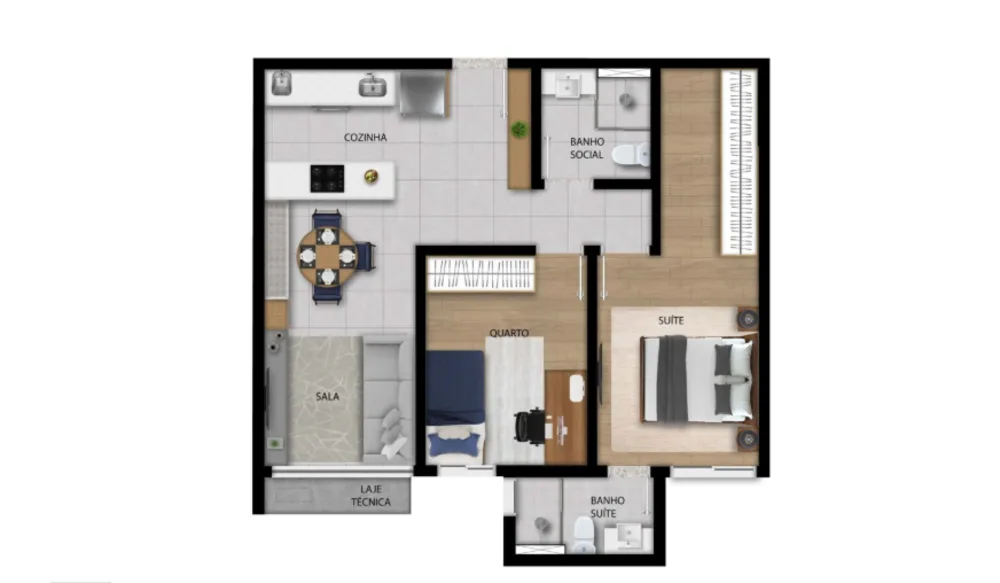 Apartamento, 1 quarto, 38 m² - Foto 1