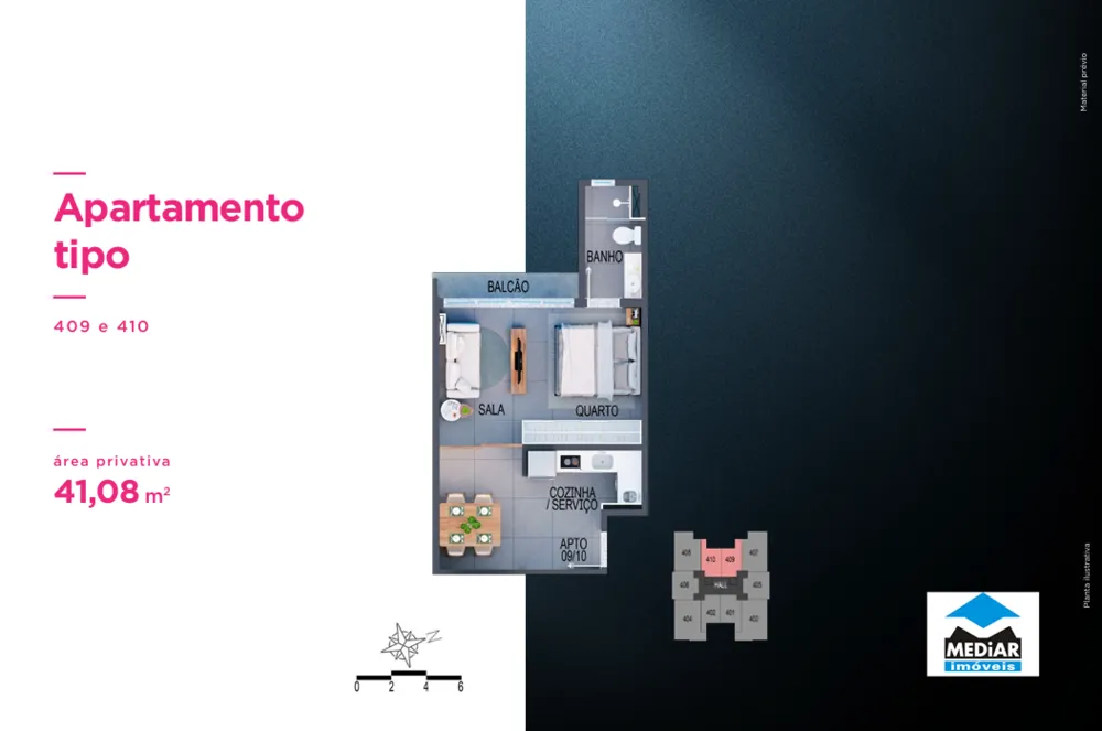 Apartamento, 1 quarto, 48 m² - Foto 7