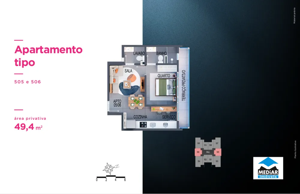 Apartamento, 1 quarto, 48 m² - Foto 8