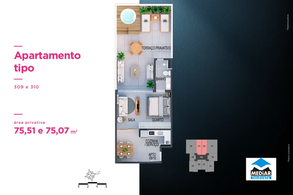 Apartamento, 1 quarto, 48 m² - Foto 4