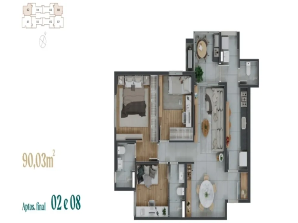 Apartamento, 3 quartos, 94 m² - Foto 12