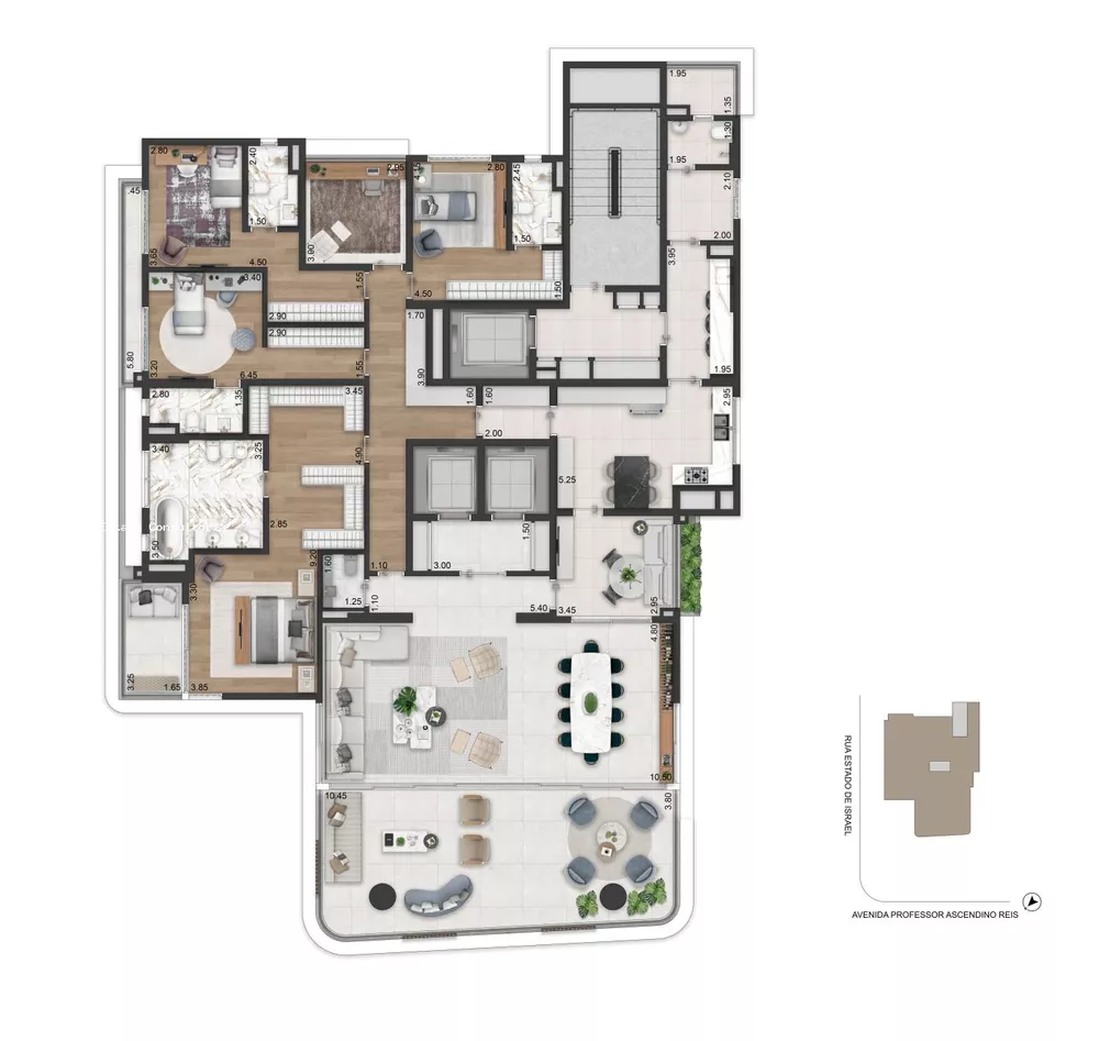 Apartamento à venda com 4 quartos, 337m² - Foto 1