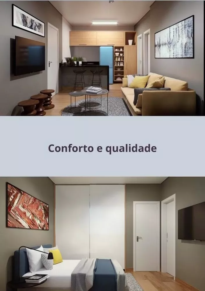 Apartamento à venda com 1 quarto, 34m² - Foto 2