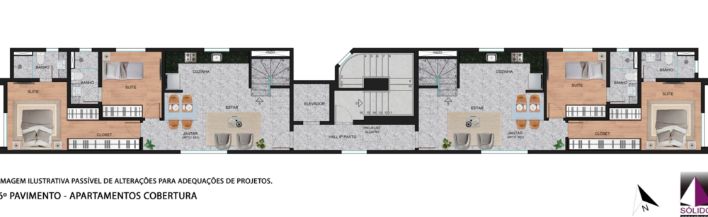 Cobertura à venda com 2 quartos, 120m² - Foto 2