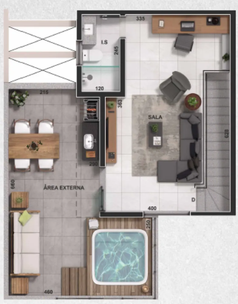 Cobertura, 2 quartos, 82 m² - Foto 3