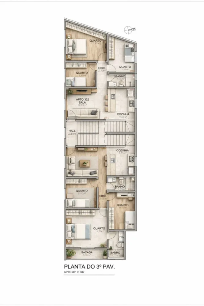 Cobertura, 3 quartos, 64 m² - Foto 3