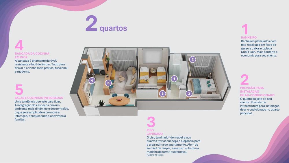 Apartamento à venda com 3 quartos, 55m² - Foto 1