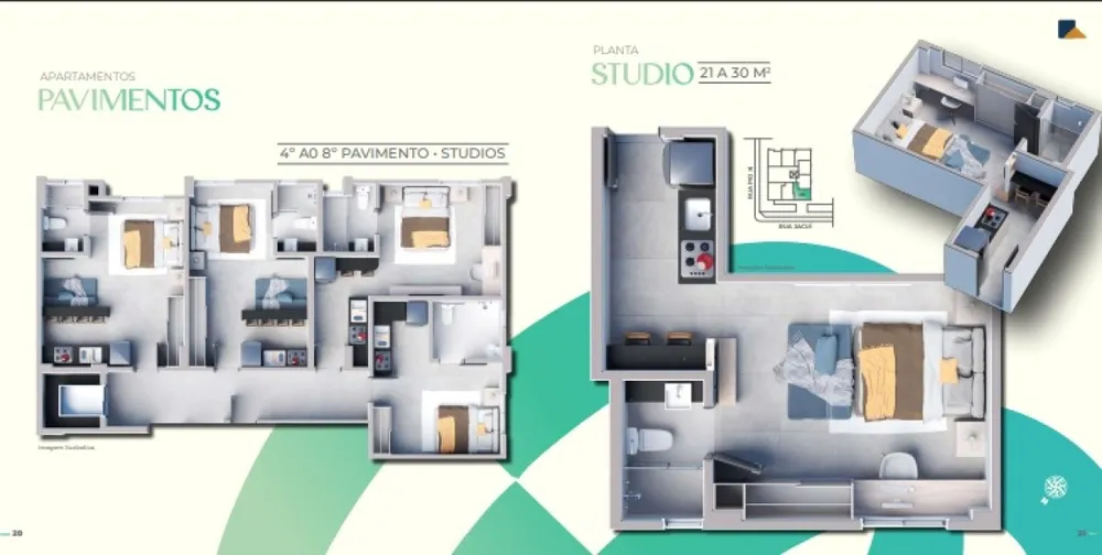 Apartamento, 1 quarto, 21 m² - Foto 3