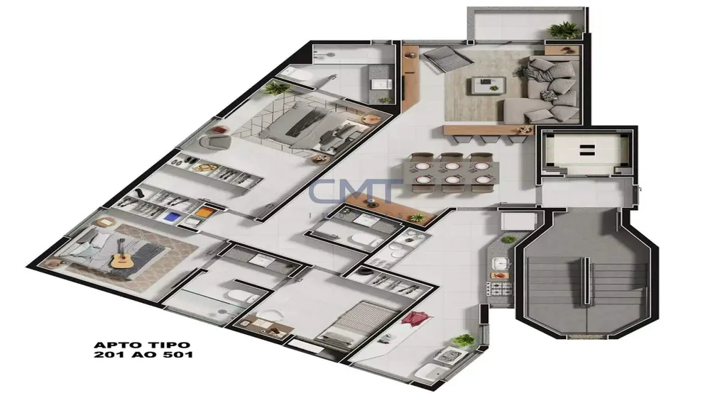Apartamento, 3 quartos, 101 m² - Foto 4