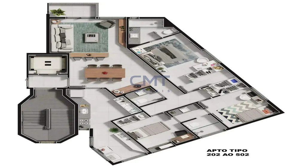 Apartamento, 3 quartos, 101 m² - Foto 1