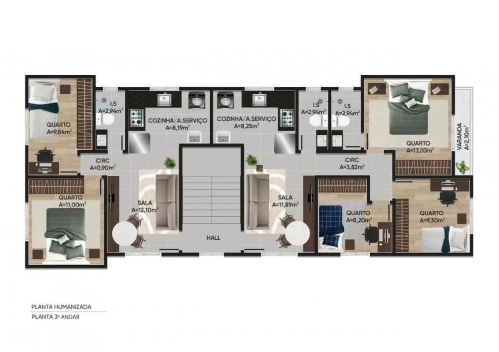 Apartamento, 2 quartos, 45 m² - Foto 10