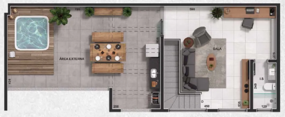 Cobertura, 2 quartos, 82 m² - Foto 3