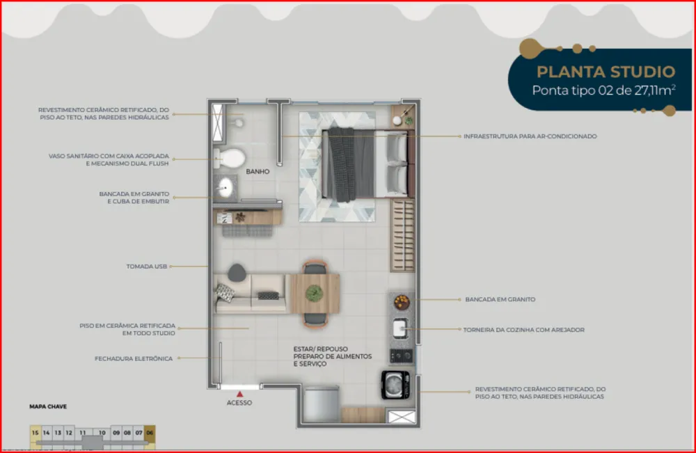 Apartamento, 1 quarto, 27 m² - Foto 18