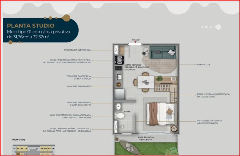Apartamento, 1 quarto, 27 m² - Foto 12