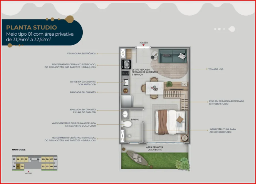 Apartamento, 1 quarto, 27 m² - Foto 16