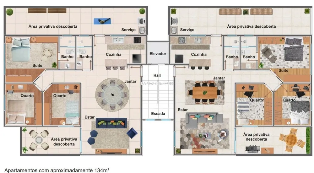 Apartamento, 3 quartos, 134 m² - Foto 2