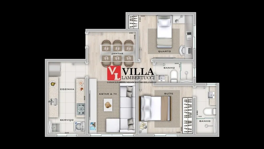 Apartamento, 2 quartos, 60 m² - Foto 1