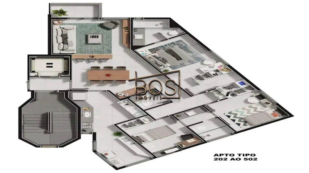 Apartamento, 3 quartos, 101 m² - Foto 2