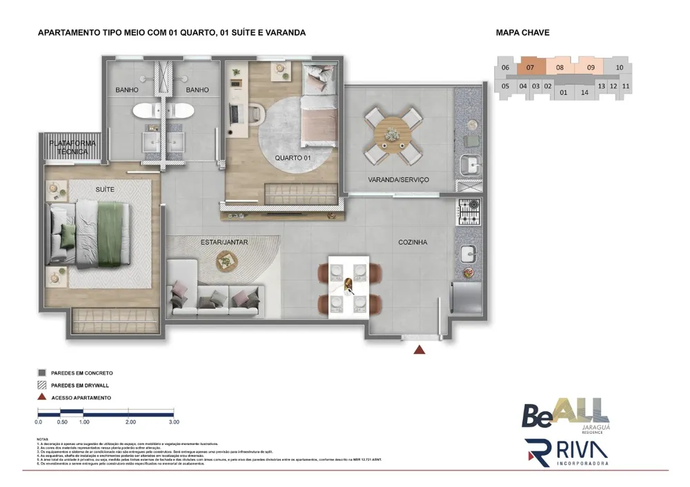 Apartamento, 3 quartos, 70 m² - Foto 3