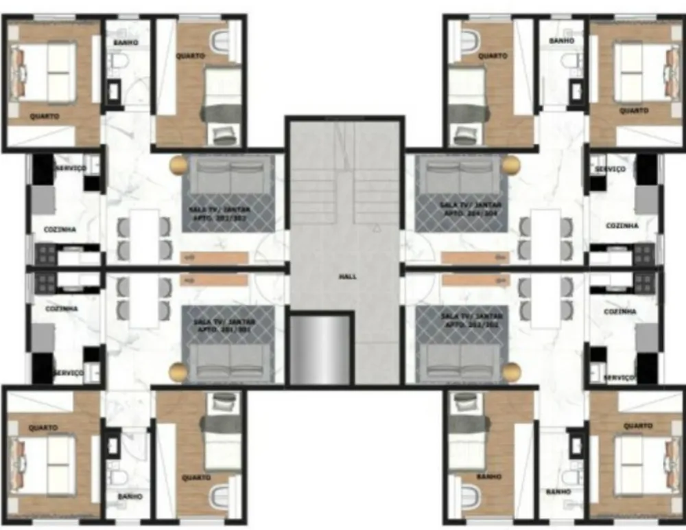 Apartamento, 2 quartos, 50 m² - Foto 1