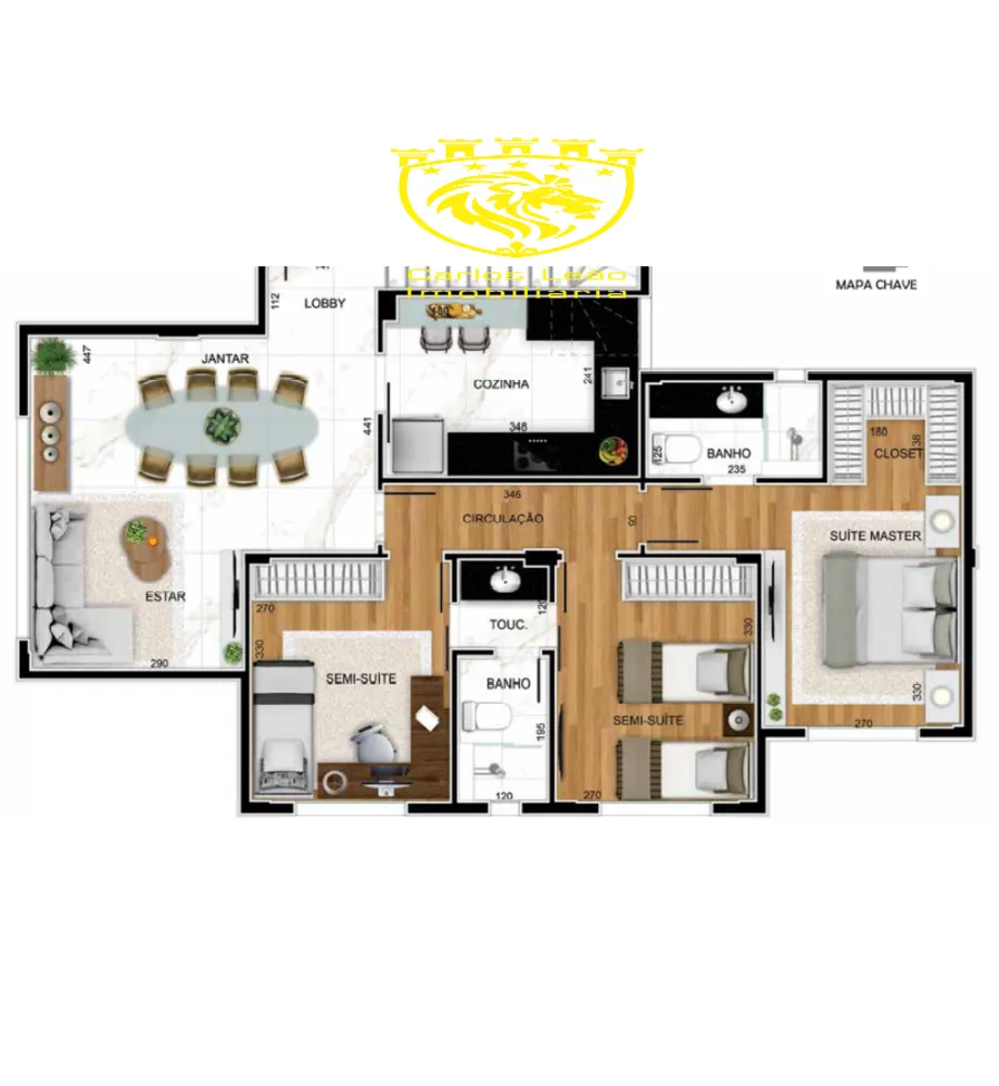 Cobertura, 3 quartos, 146 m² - Foto 1