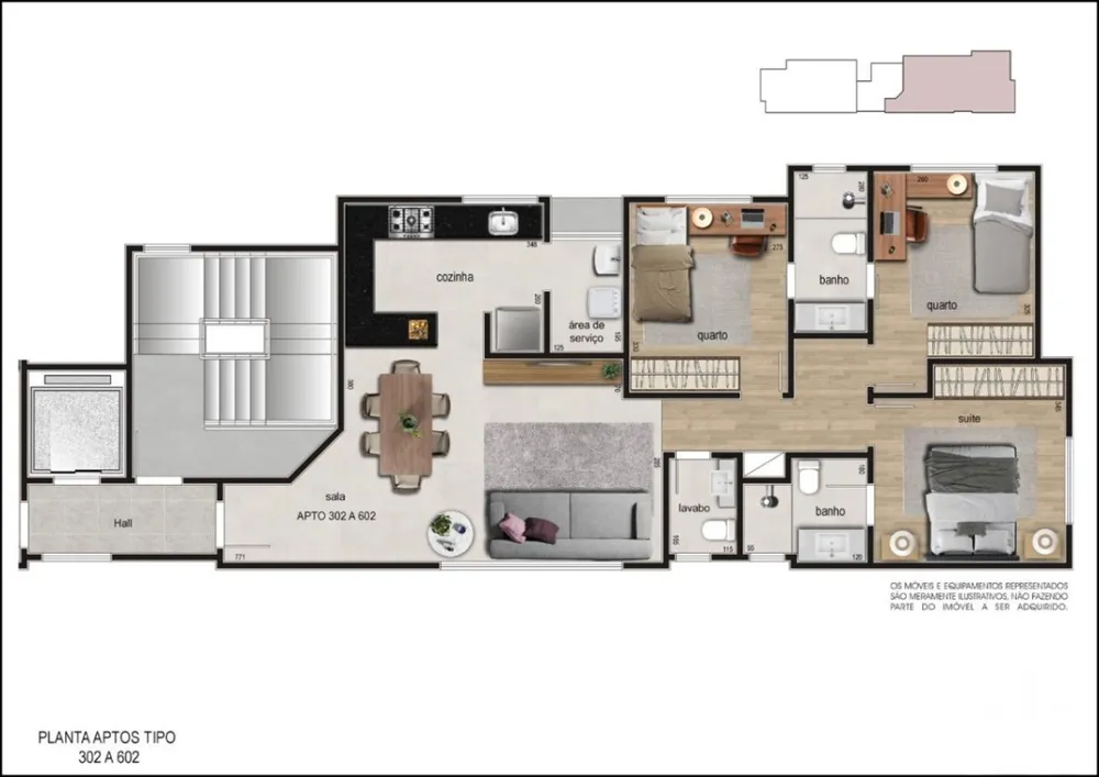 Apartamento, 2 quartos, 64 m² - Foto 1