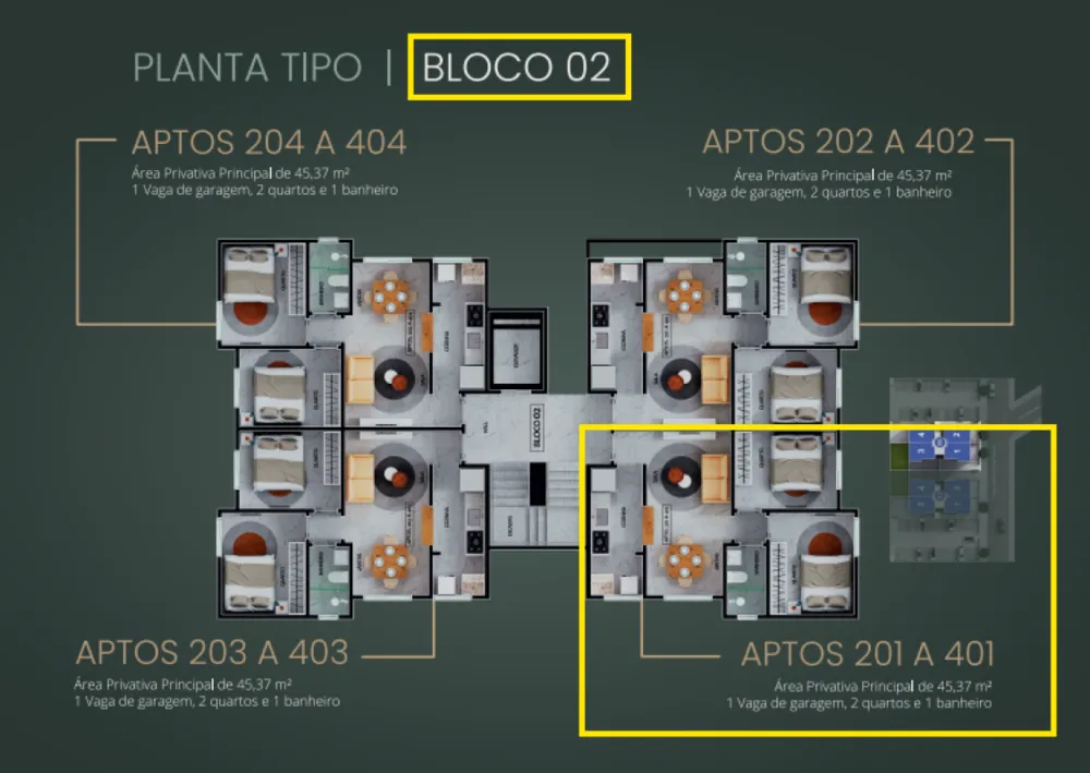 Apartamento, 2 quartos, 45 m² - Foto 5