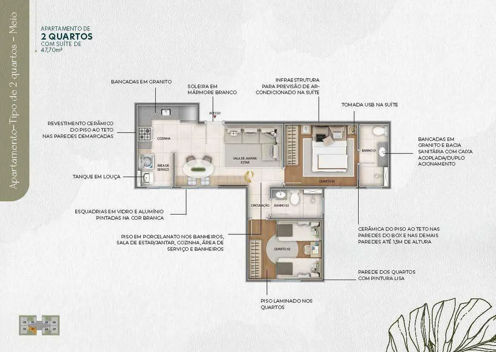 Apartamento, 3 quartos, 47 m² - Foto 10