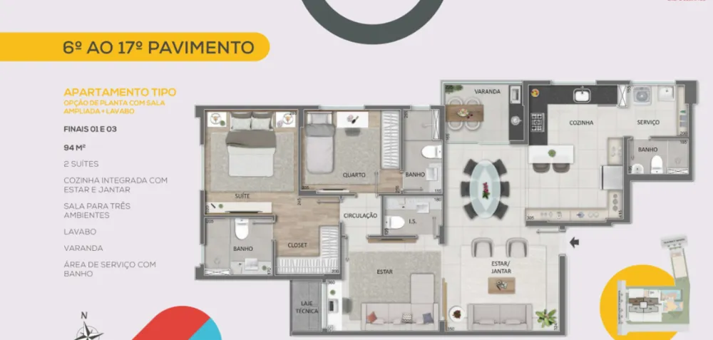 Apartamento, 3 quartos, 191 m² - Foto 1