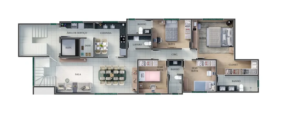 Apartamento, 4 quartos, 135 m² - Foto 7
