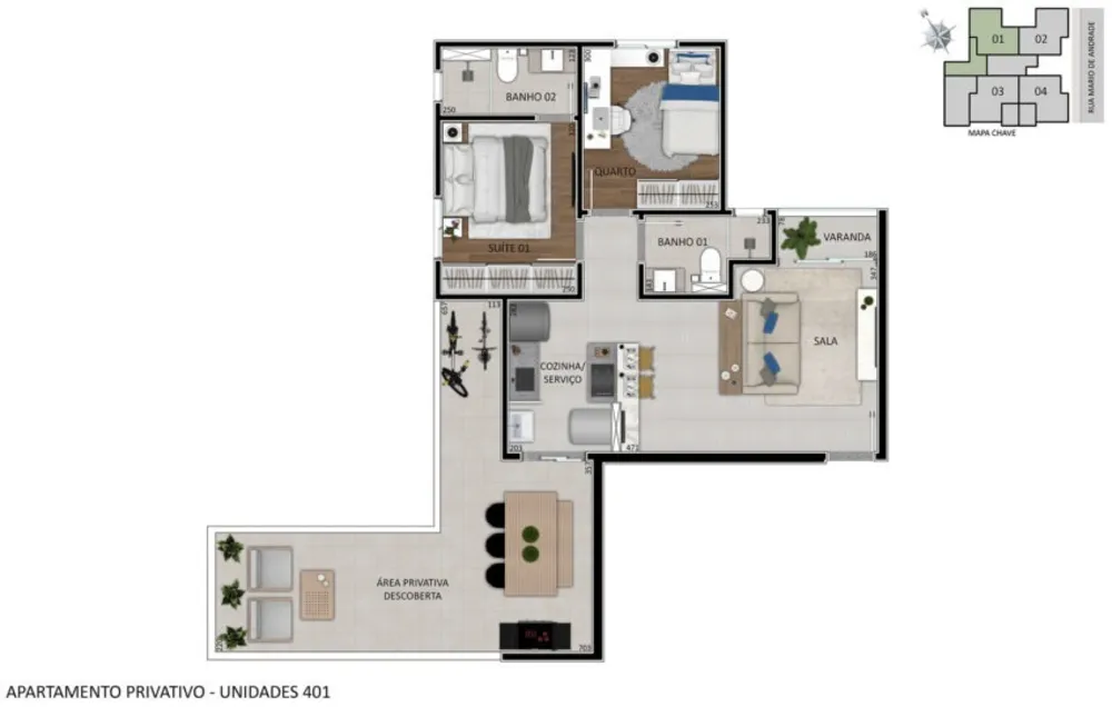 Apartamento, 2 quartos, 53 m² - Foto 3