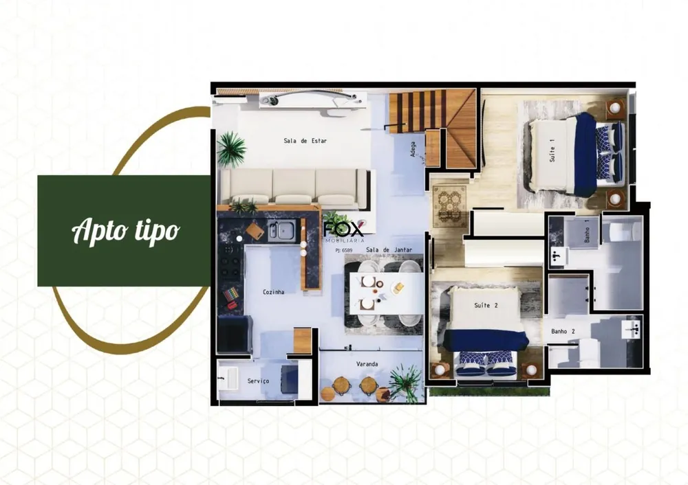 Apartamento, 2 quartos, 66 m² - Foto 2