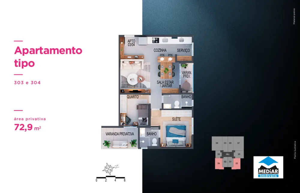 Apartamento, 1 quarto, 41 m² - Foto 3