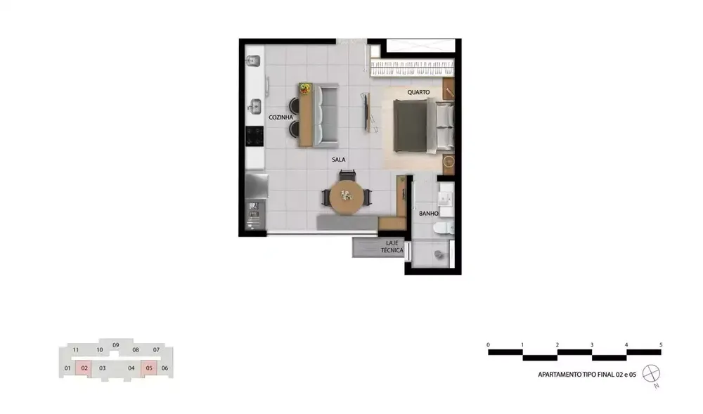 Apartamento, 1 quarto, 42 m² - Foto 6