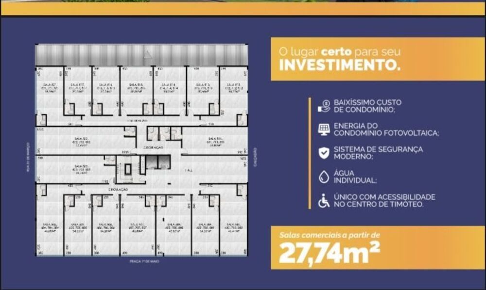Conjunto Comercial-Sala à venda com 1 quarto - Foto 2
