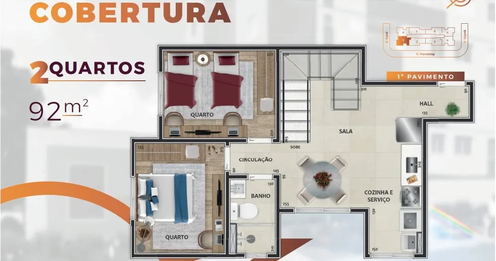 Cobertura, 2 quartos, 90 m² - Foto 6