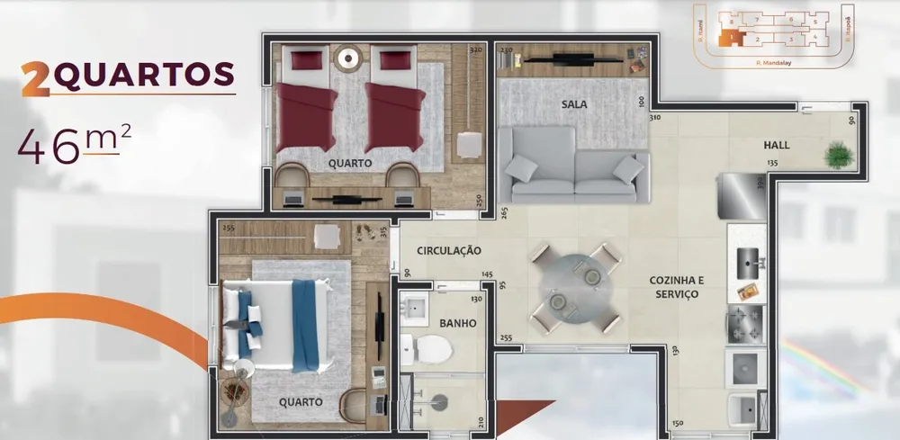 Cobertura, 2 quartos, 90 m² - Foto 3