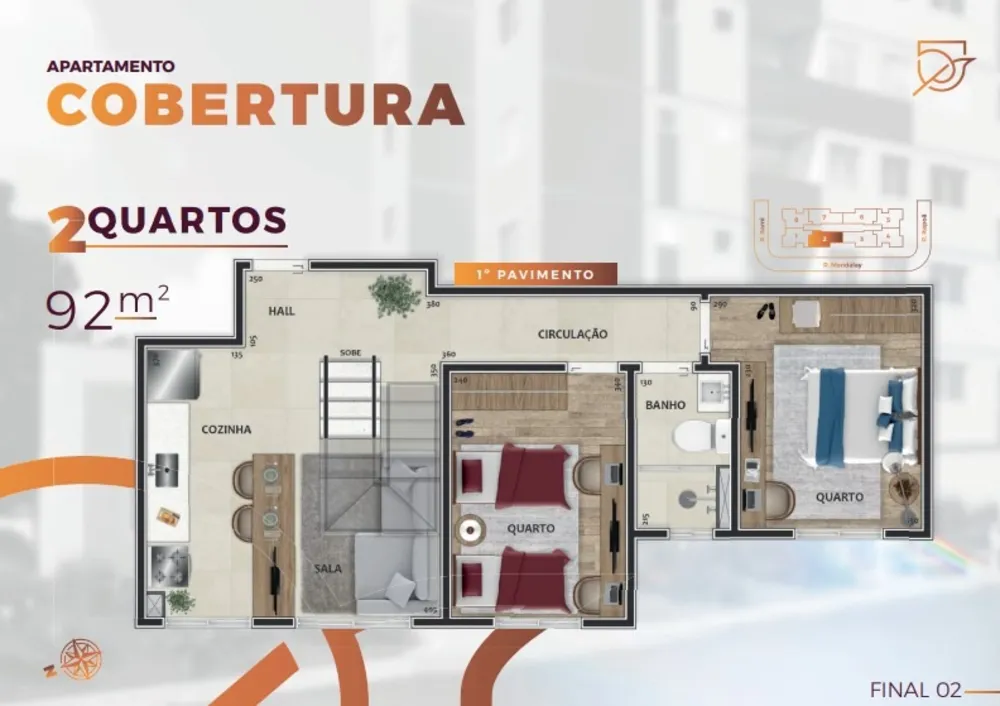 Cobertura, 2 quartos, 90 m² - Foto 8