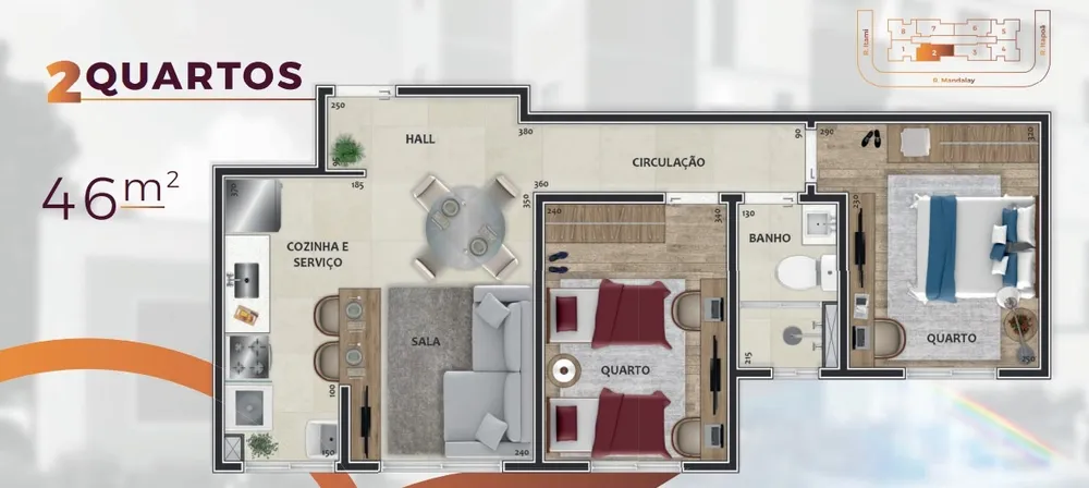 Cobertura, 2 quartos, 90 m² - Foto 4