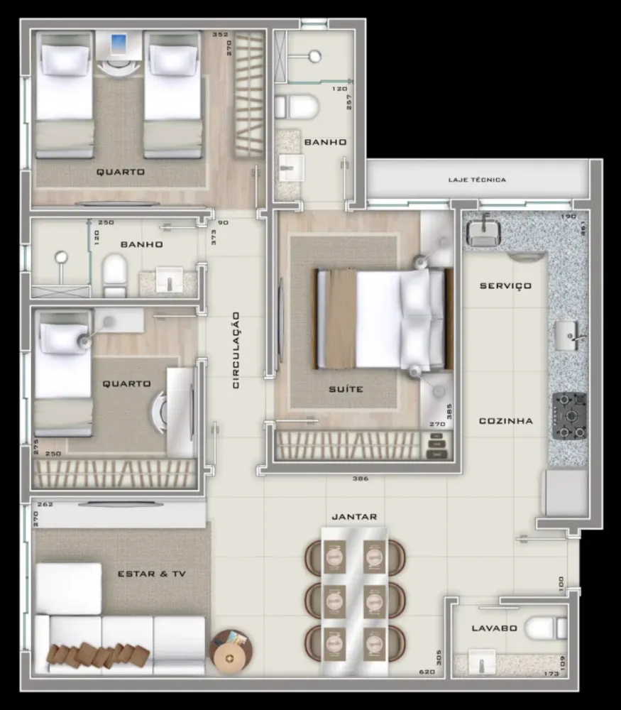 Apartamento, 3 quartos, 87 m² - Foto 3