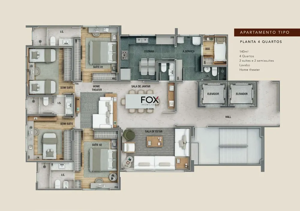 Apartamento, 4 quartos, 140 m² - Foto 4