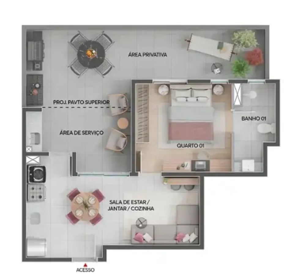 Apartamento, 1 quarto, 63 m² - Foto 1
