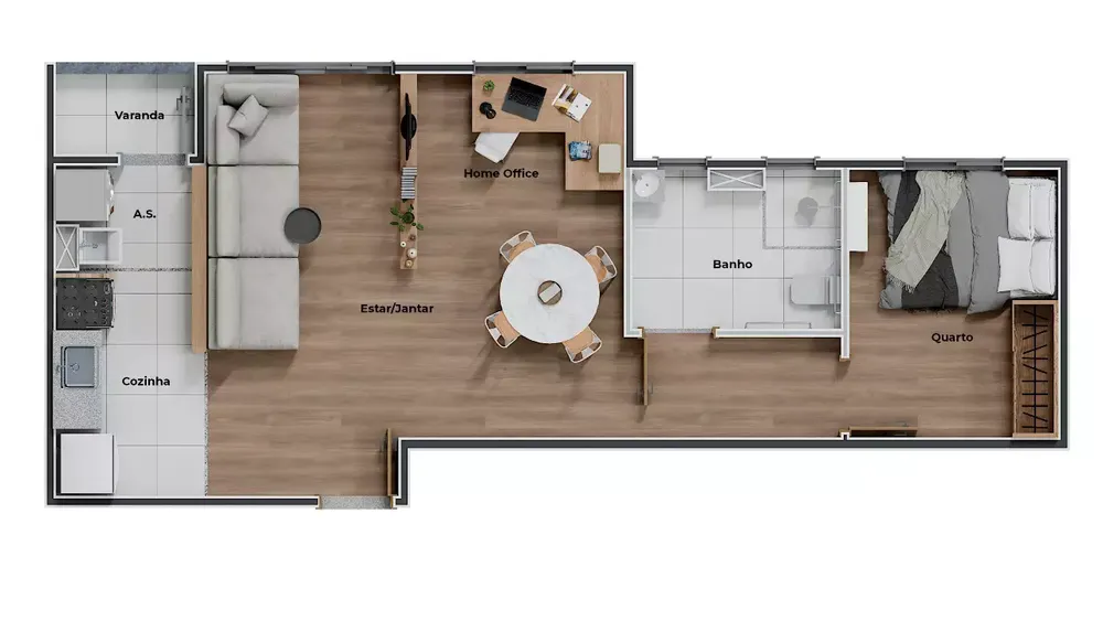 Apartamento, 2 quartos, 54 m² - Foto 6