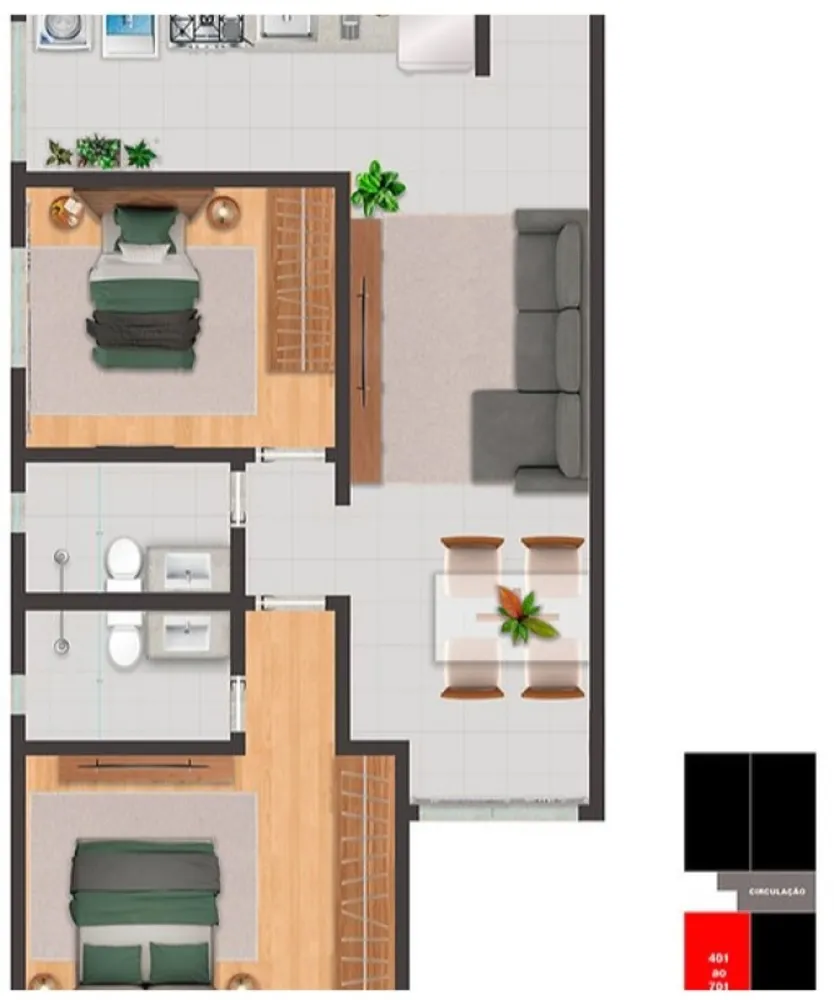 Apartamento, 2 quartos, 62 m² - Foto 10
