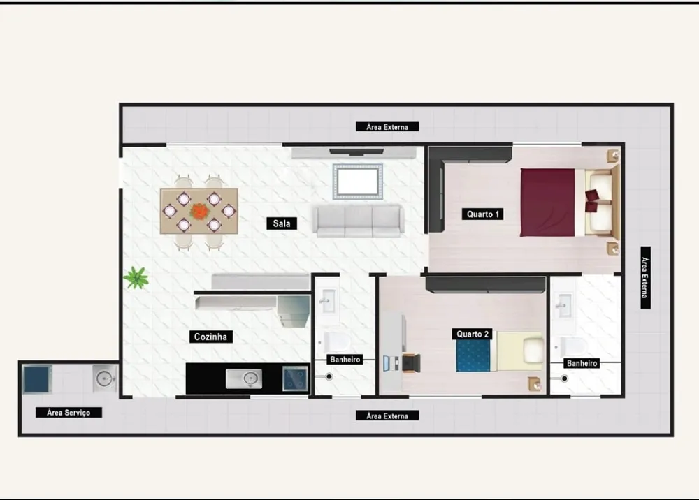 Apartamento, 2 quartos, 83 m² - Foto 1