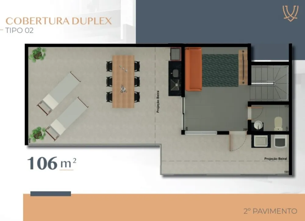 Cobertura, 2 quartos, 69 m² - Foto 2