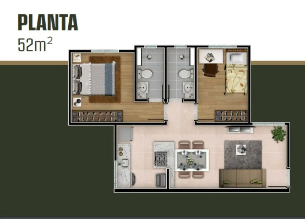 Apartamento, 2 quartos, 52 m² - Foto 4
